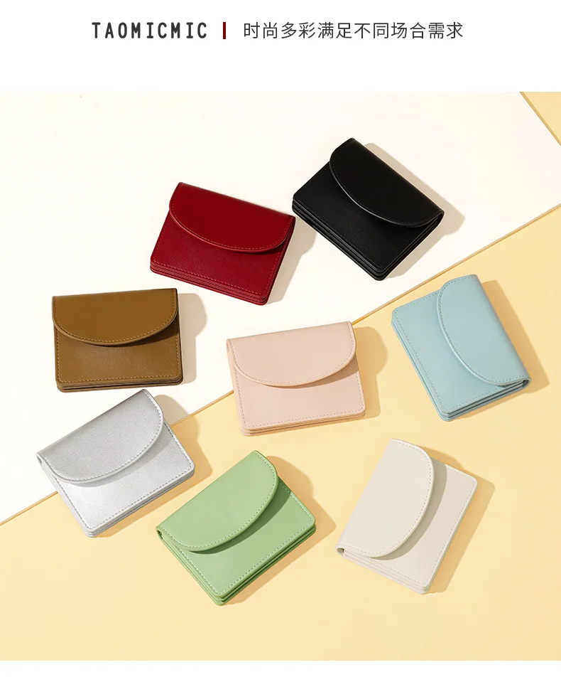 New Simple Mini Creative Ladies Student Imported Wallet Multifunctional Solid Color Storage Wholesale INS Card Holder