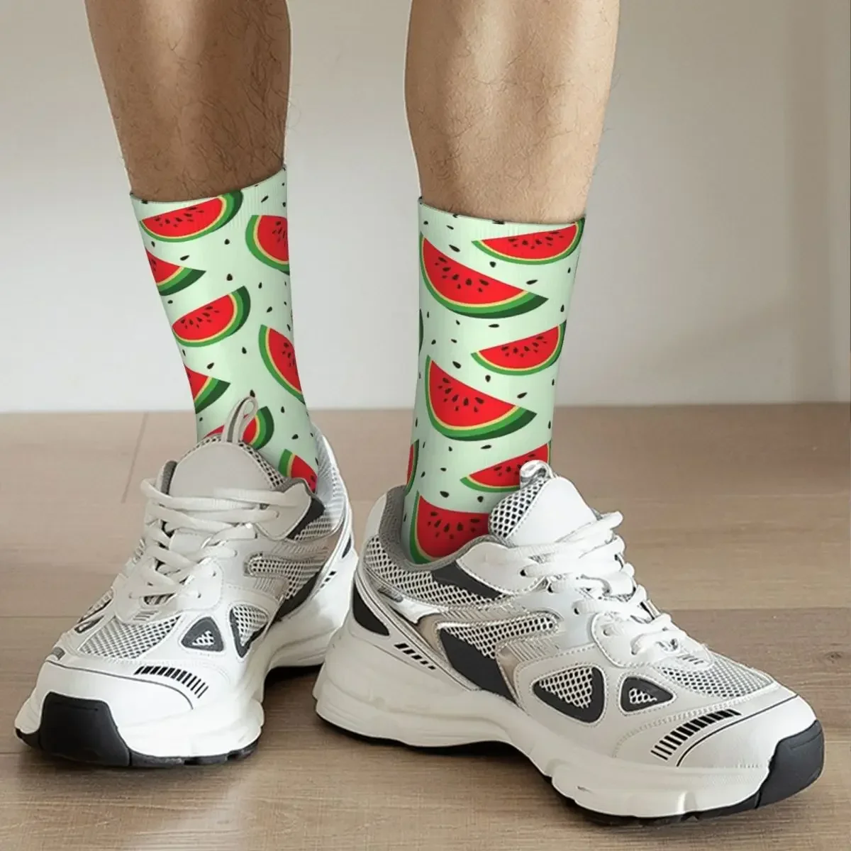 Cute Watermelon Slices Socks Harajuku High Quality Stockings All Season Long Socks Accessories for Man's Woman Birthday Present