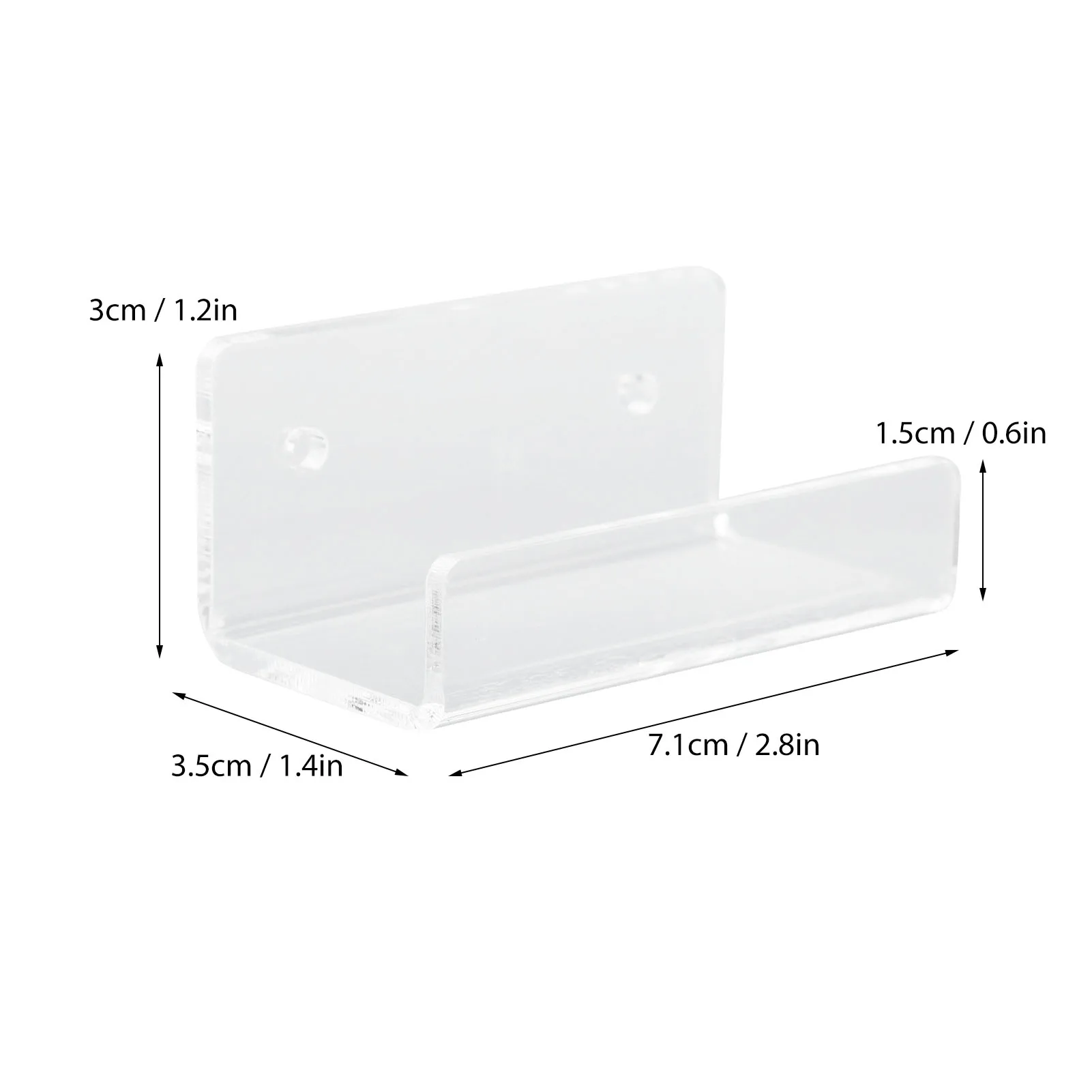 6Pcs Wall Mount Vinyl Record Shelf Clear Clear Acrylic Record CD Storage Rack Floating Wall Shelves For Home Bedroom Living Room