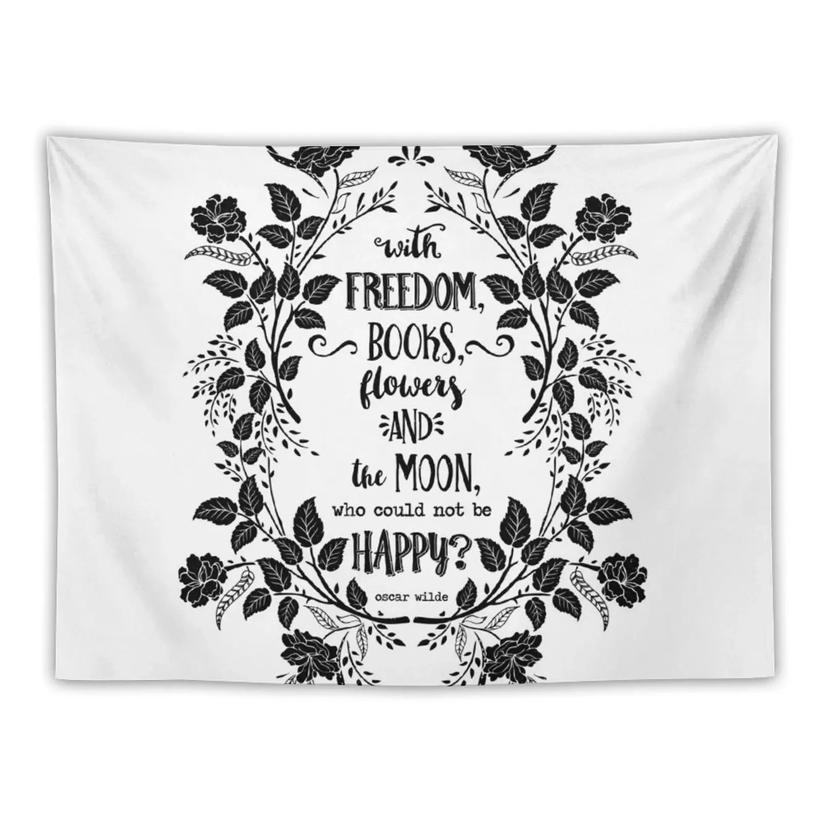 

Freedom & Books & Flowers & Moon Tapestry Home Supplies Room Design Tapestry