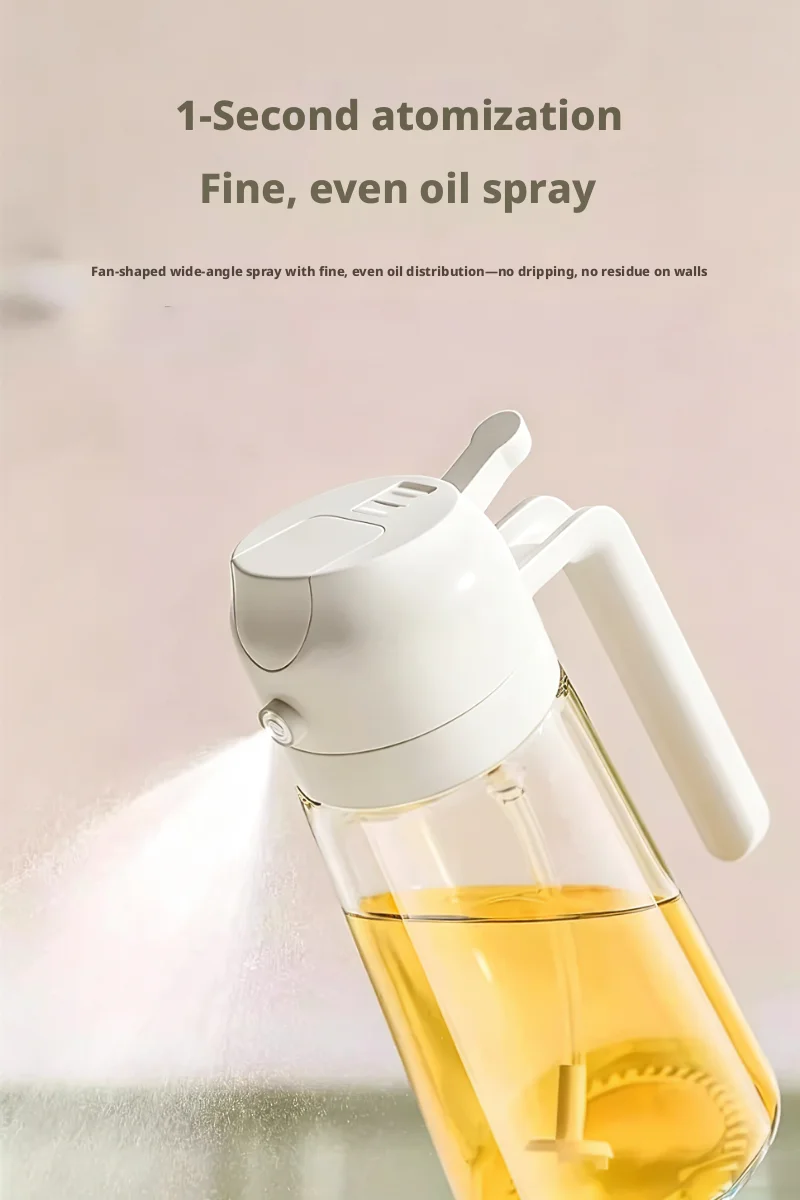 Glass spray oil pot - Commercial use for catering, household use for seasonings, oil bottle for baking, spray oil bottle for hom