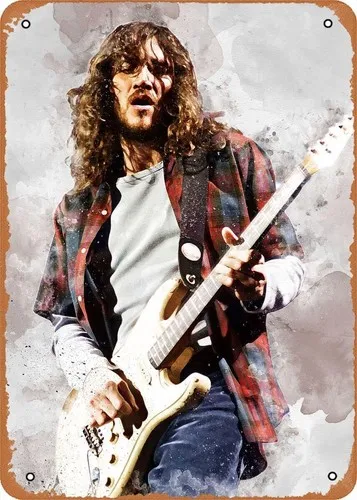 Letrero de metal Legend John Frusciante, póster vintage, decoración de pared artística