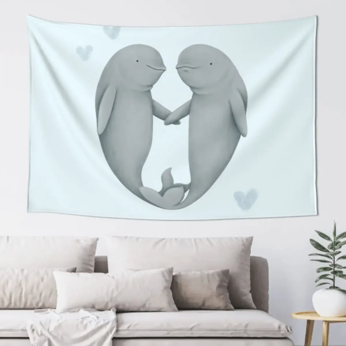 

Beluga Love Tapestry Kawaii Room Decor Home Decoration On The Wall Tapestry