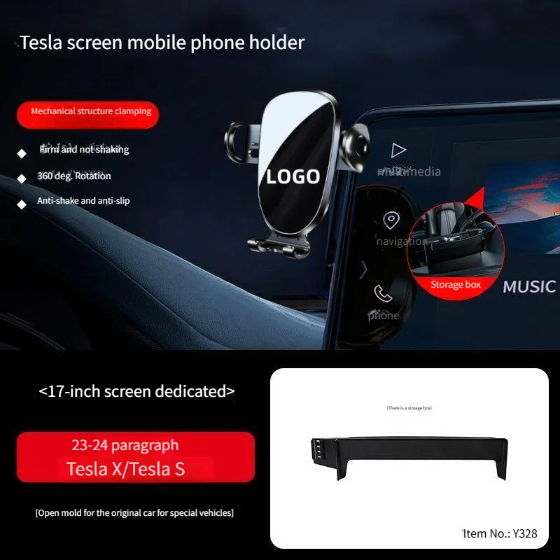 

Tesla car screen bracket original car opening mold is used for 23-24 Tesla X/S models 17-inch screen with storage box