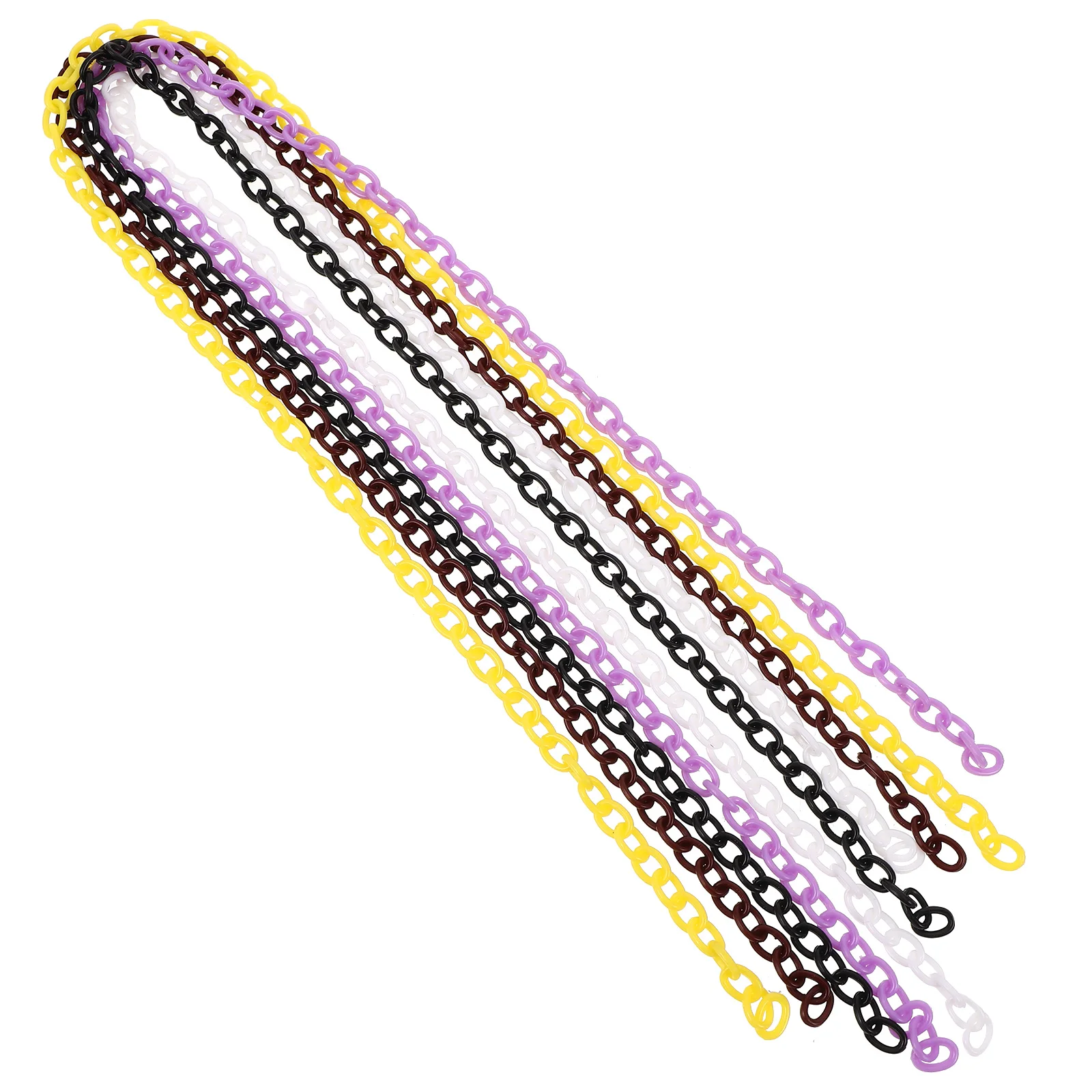 

10pcs Watch Chain Accessories 6x8mm Colorful Plastic Link Chains Eyeglass Mask DIY Jewelry Supplies Pocket Fake Necklace