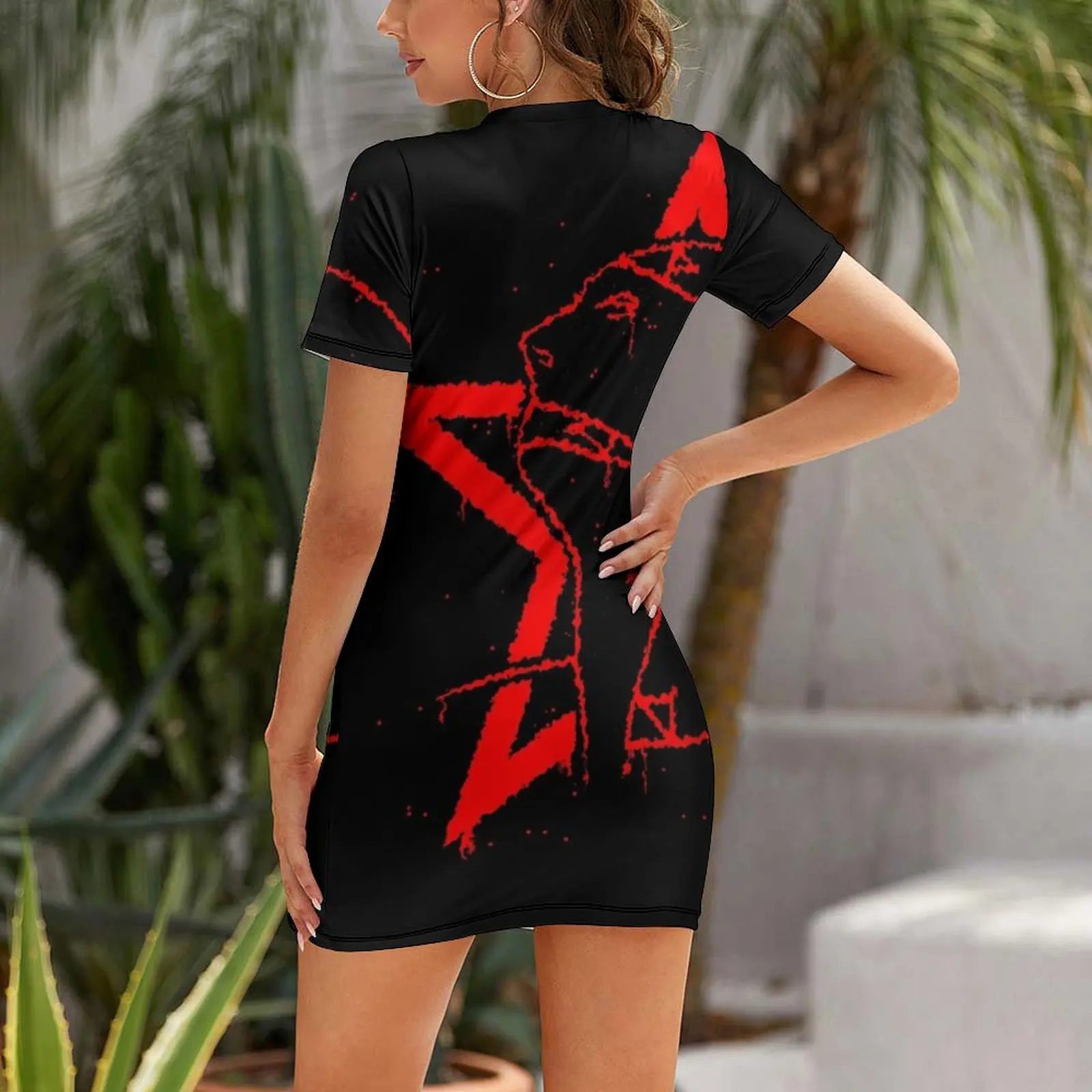 The Sisters of Mercy Blood Splatter Design Short Sleeved Dress women's fashion dresses dresses for women 2025 Dress