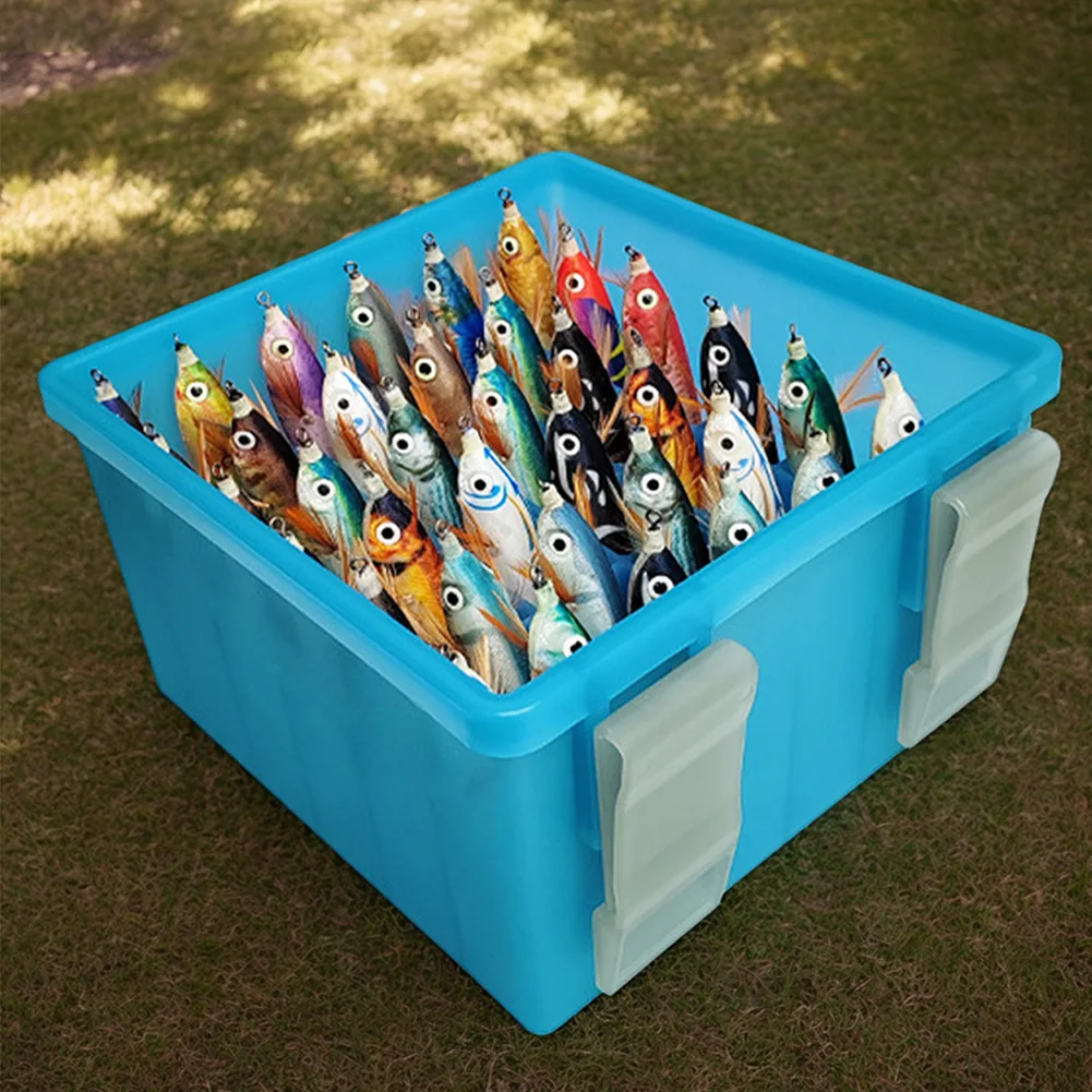 36 グリッドプラスチック釣りボックス排水穴付き裏地付きボックスタコエギ収納オーガナイザーボックス鯉釣りアクセサリー
