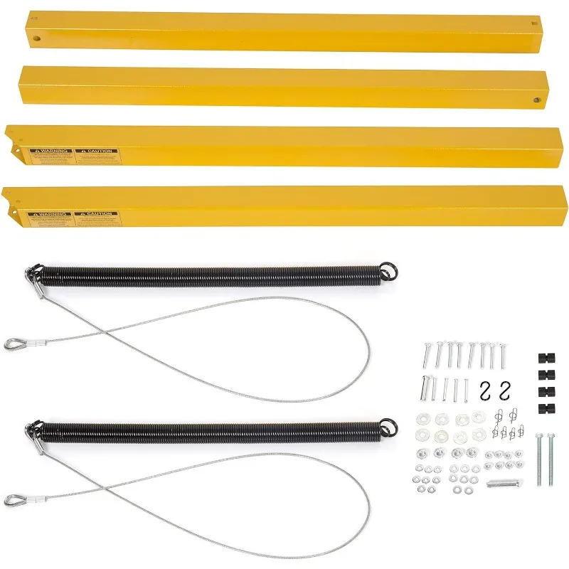 Sistema de assistência de 2 lados, portão de reboque utilitário e rampa com trilho lateral de 12 a 24 polegadas de altura, rampa de 4 a 6 pés de altura