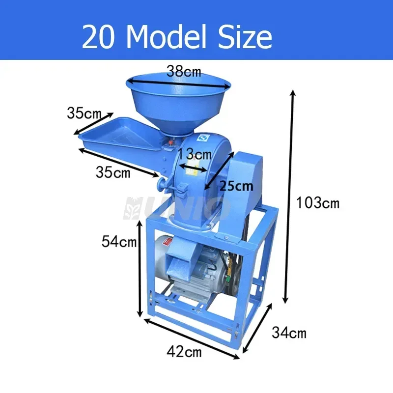 Feeding Corn Mill Machine, Rice Maize Grass Soybean Bean Powder Multifunctional Feed Processing Disc Milling Grinder Machine