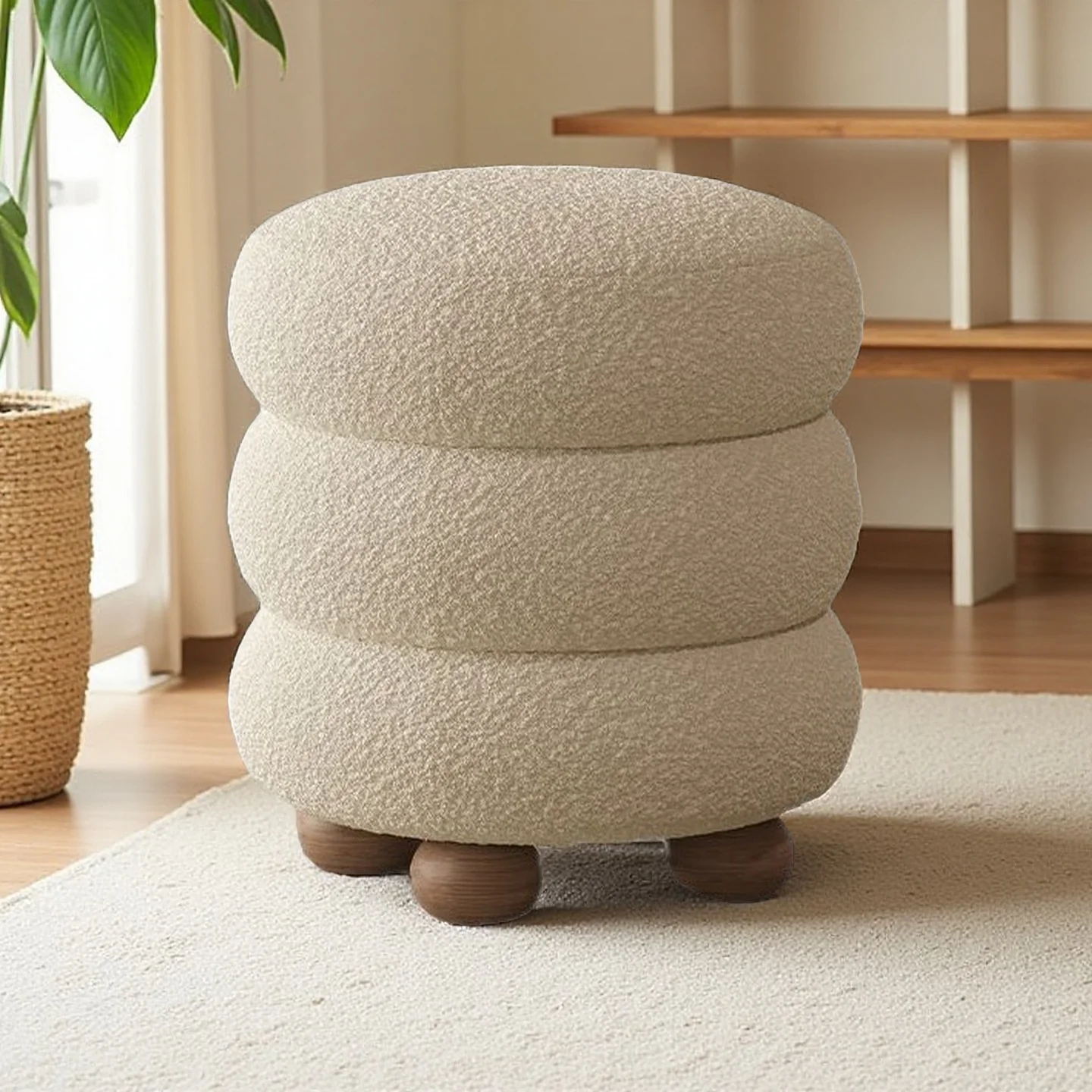 مقعد مسند للقدمين متعدد الوظائف من الخشب الصلب مقعد عثماني صغير مربع لغرفة المعيشة وغرفة النوم وطاولة الزينة لتغيير الأحذية