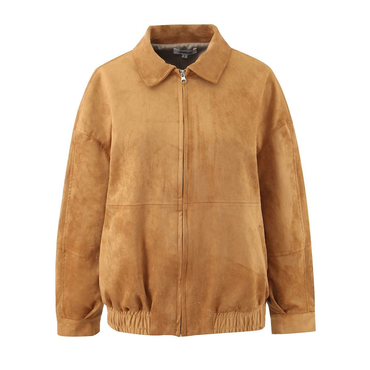 

European and American style 2025 winter new retro fashion simple temperament suede zipper jacket casual jacket