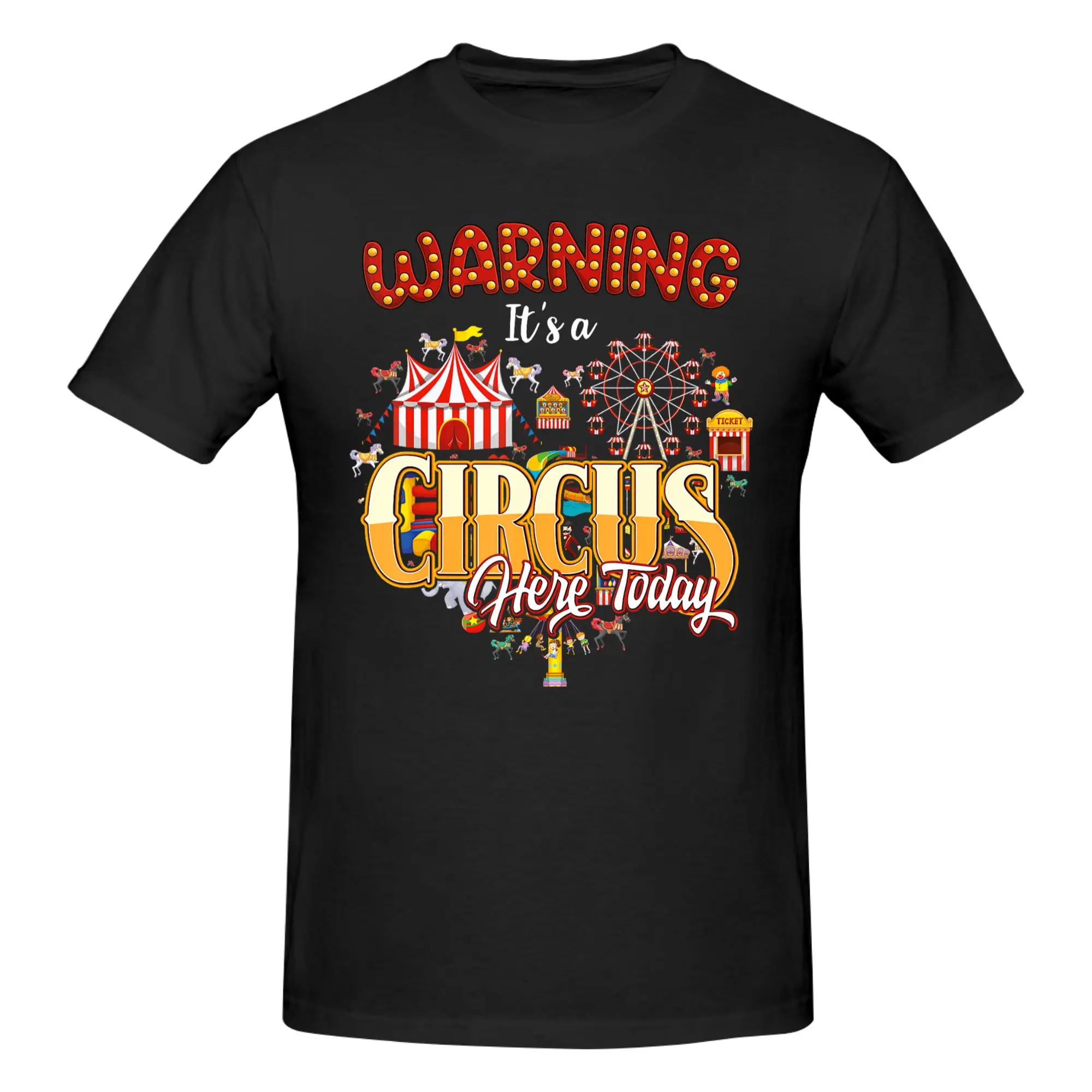 1 Piece Funny Circus Carnival Crew Staff Party Lovers Novelty 100% Cotton T-Shirt Carnival Crew Tees Tops For Men