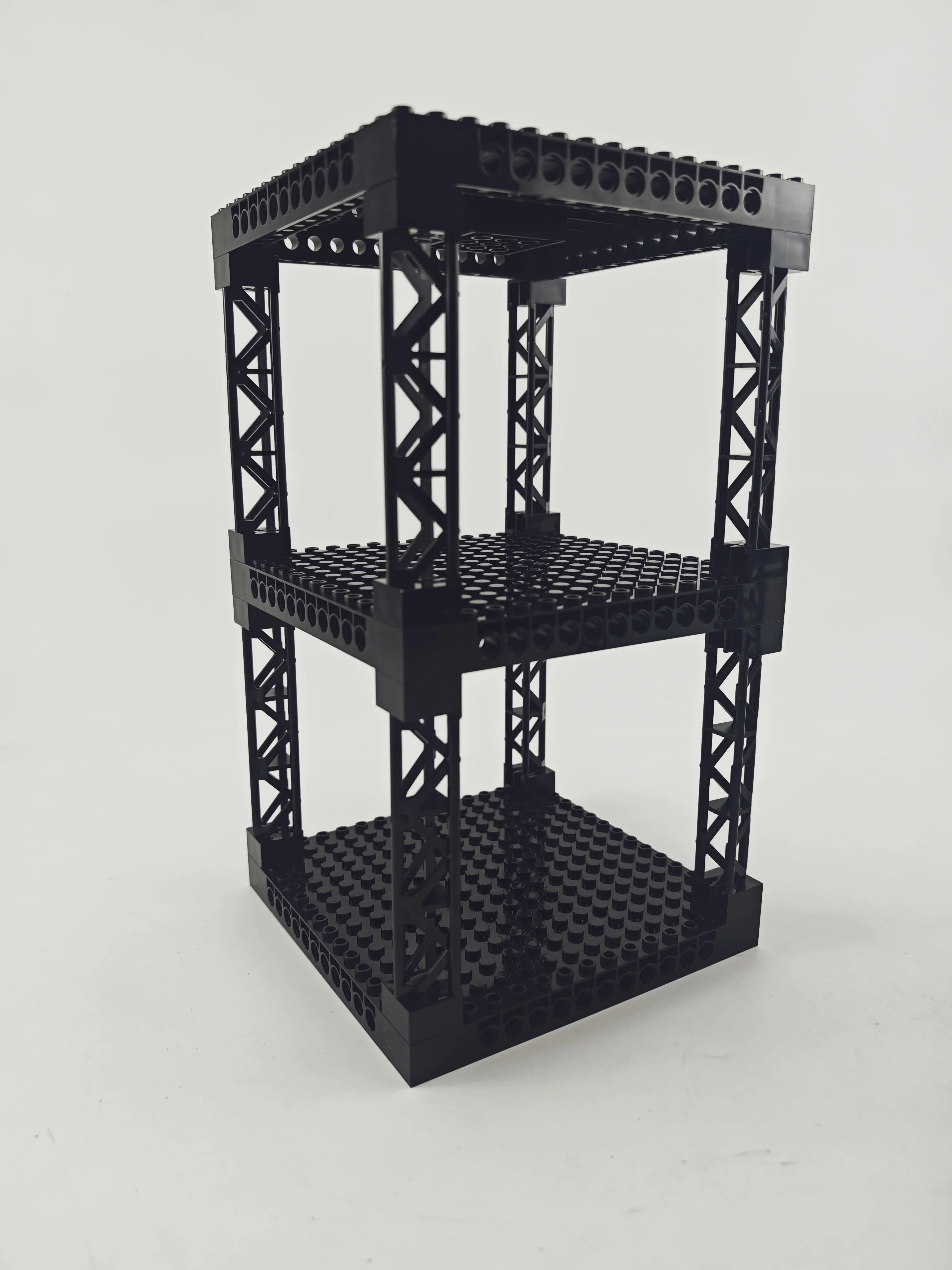 مكعبات بناء متعددة الوظائف قابلة للتكديس متعددة الطبقات رف تخزين سطح المكتب مقلد بطابقين عسكريين 16 × 16 لوحة دعم Girde