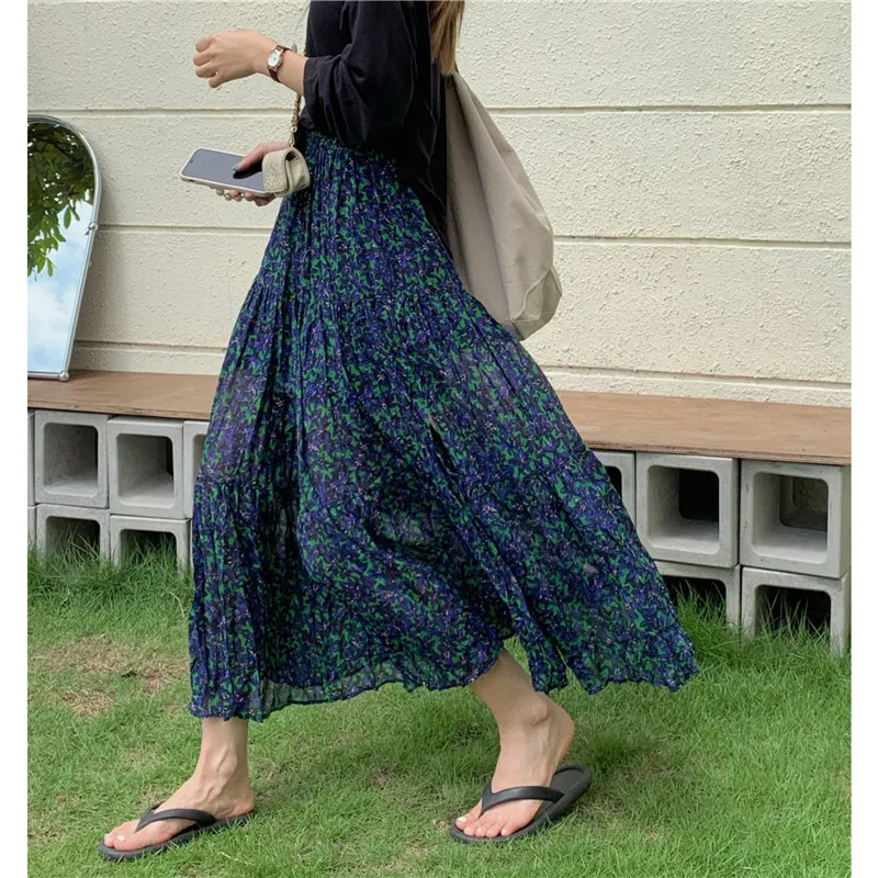 

New fashion woman skirts womens casual sexy female OL Office ladies wear Broken flower Fold skirt girls y2k Skirt dropshipping