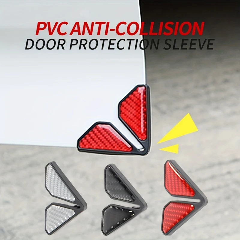 Universal Car Door Anti-collision Stickers Carbon Fiber Door Corner Anti-scratch Protection Paint Surface Guard Thicken Sticker 