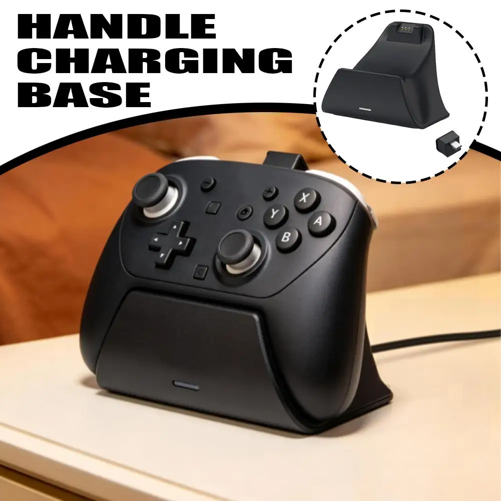 For Switch 2 Pro Controller NS2 Game Controller Charging Dock Stand Desktop Display Cradle with LED Light Fast Charging