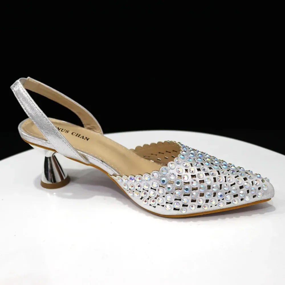 Shiny Gold Rhinestone Shoe & Bucket Bag Set | Pointed Crystal Heels, Womens Lux Wedding Eve Bridal Formal Prom Match Purse Kits