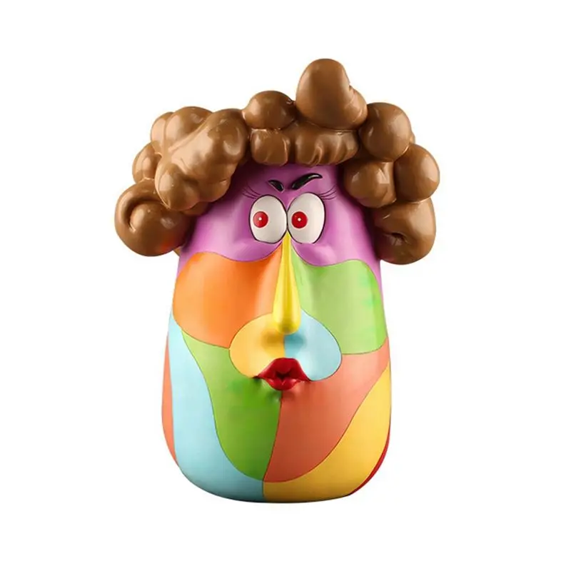 

Декоративная ваза AT14, украшение в виде милой девушки, художественный цветочный горшок, цветочный горшок-скульптура с портретом