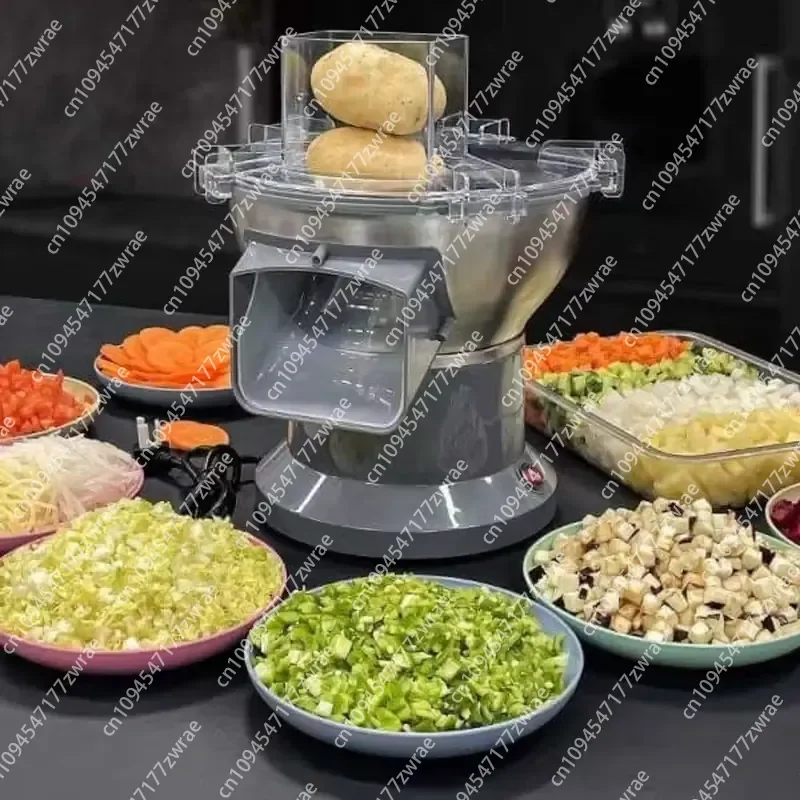 Restaurant and Canteens Use Vegetable Slicing Machines Wolf Tooth Potato Slicer, Capable of Slicing Potatoes As Thin As 4mm.