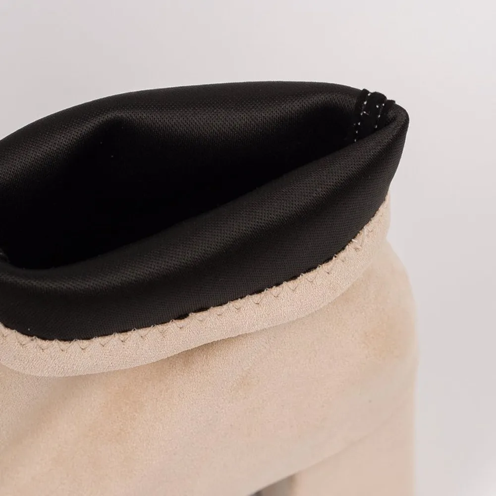 2026 Winter Damenstiefel Spitze Stretch-Sockenstiefel Modische Einfarbige Damenschuhe Hochhackige Kurze Stiefel Moderne Damenschuhe – Detail 13