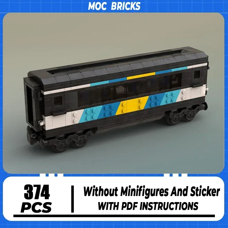 Moc Building Blocks Brightline Passenger Car Model Locomotive Technology Bricks DIY Assembly Train Mechanical Tools Toy Gift