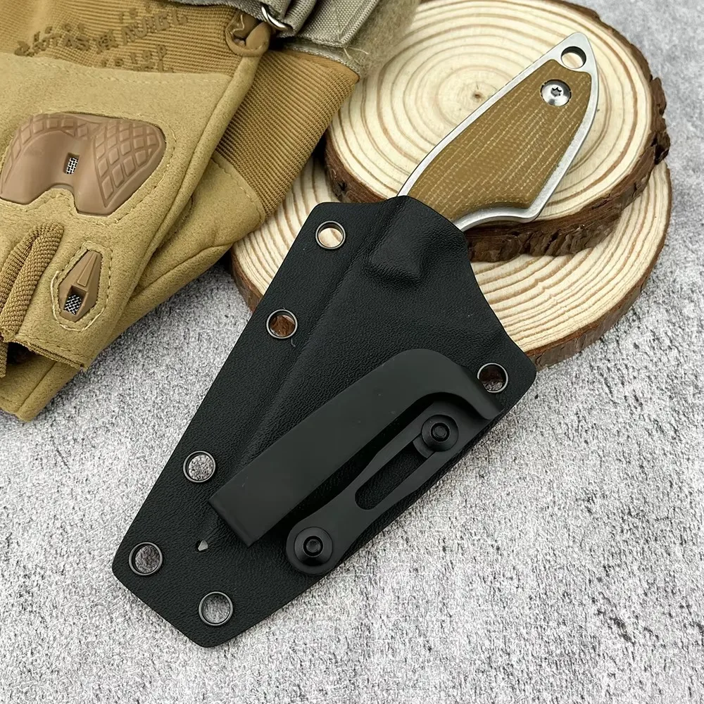 EDC Wilderness Survival Multi-function Straight Knife Outdoor Camping Knife Hunting Self-defense Utility Tools Micarta Handle