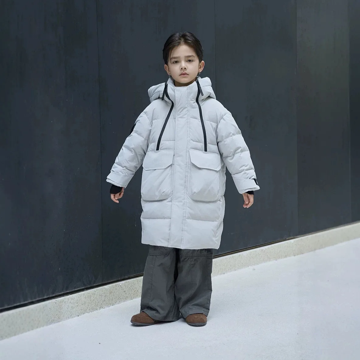UNITIM Boys Winter Jacket 2026 New Big Kids Cargo Windbreaker Coat Windproof Outerwear 3D Pocket Fashion Children Winter Clothes