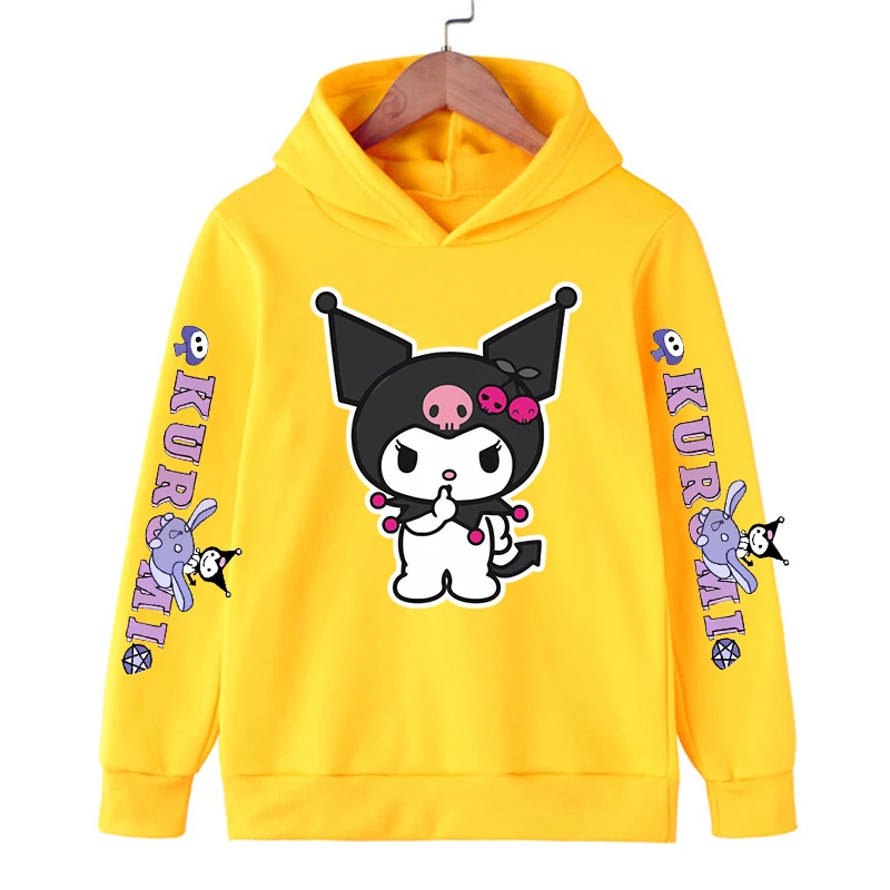 Manga 90s anime kawaii kids Streetwear kuromi Children\'s Hoodie Cute Children Sweatshirt Clothes Kid Girl Boy Top Hoody