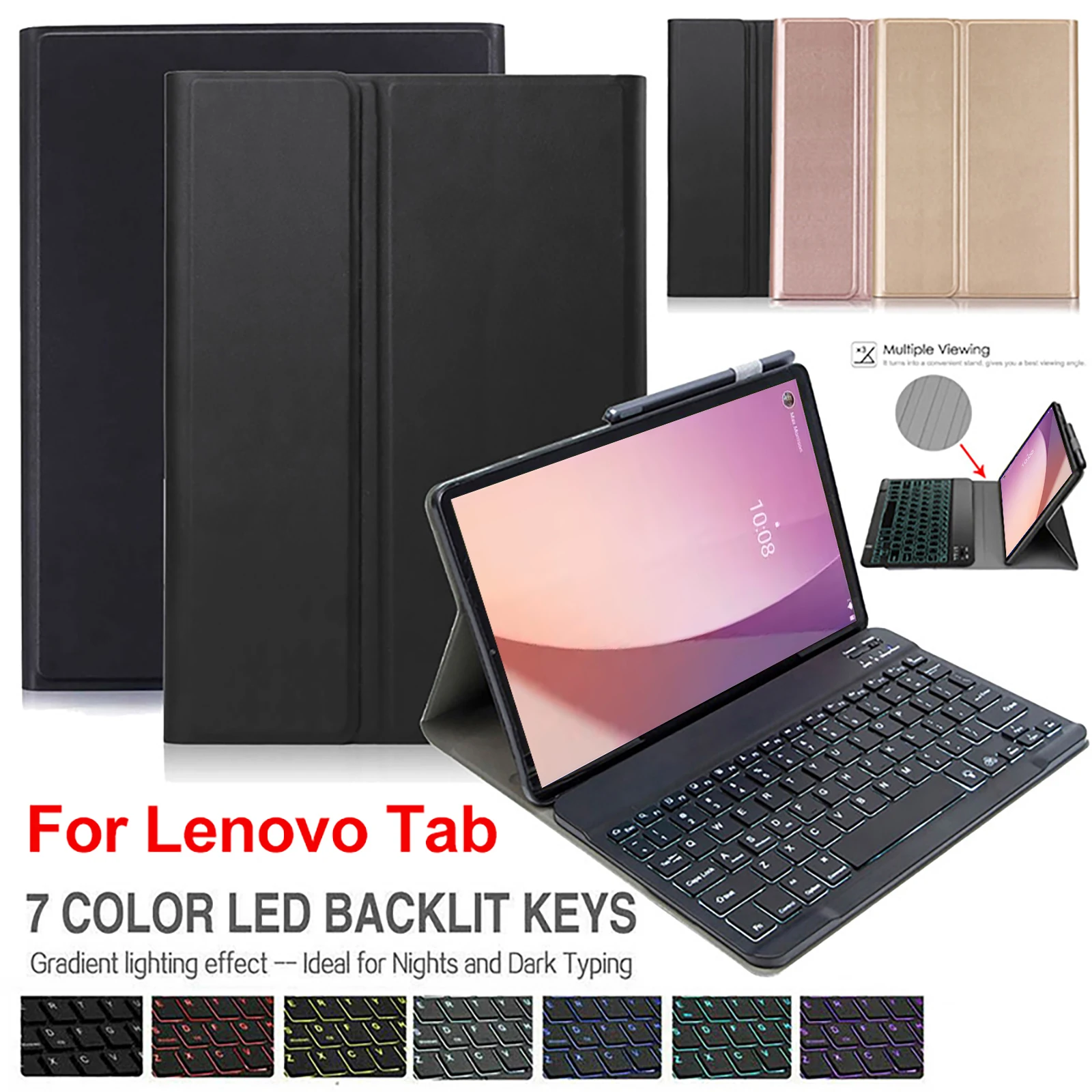 For Lenovo Tab M8 4th Gen 8 Inch Case, Keyboard Cover for Lenovo Tab M8 4th Gen 2024 8 Inch TB301XU TB301FU