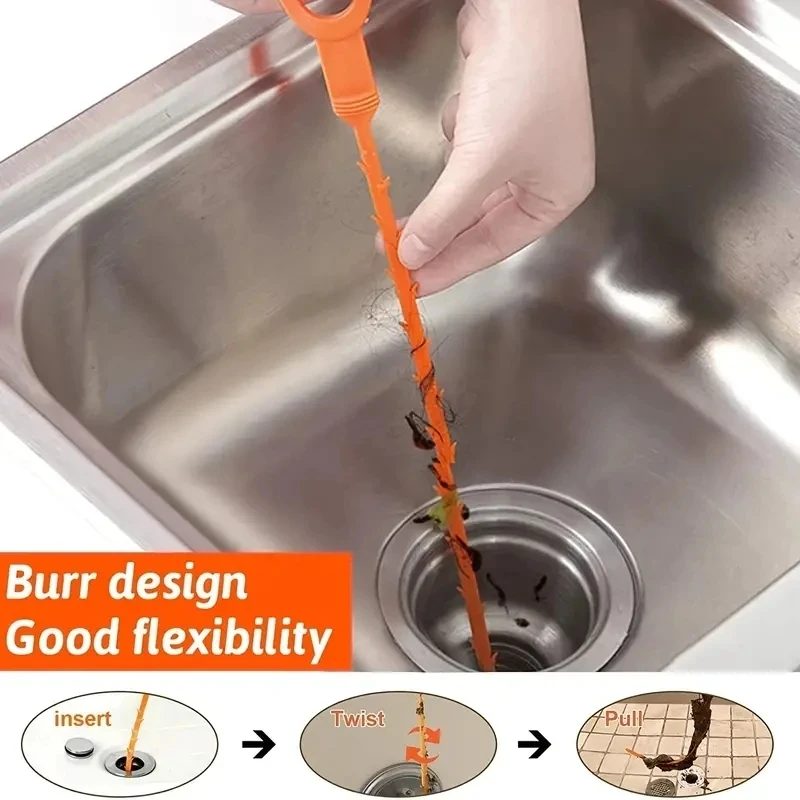 5/10/20Pcs Kitchen Pipe Unclogging Hook Drain Cleaner Snake Pipe Dredging Tool Unblocker Clog Anti Blocking Cleaning Hook Sewer