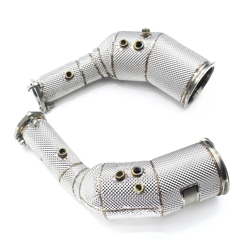 

Tuning Sport Exhaust Header for RS6 C8 RS7 4.0T 2021-2022 High Flow Downpipe with Catalyst RS6 C8 Downpipe with OPF