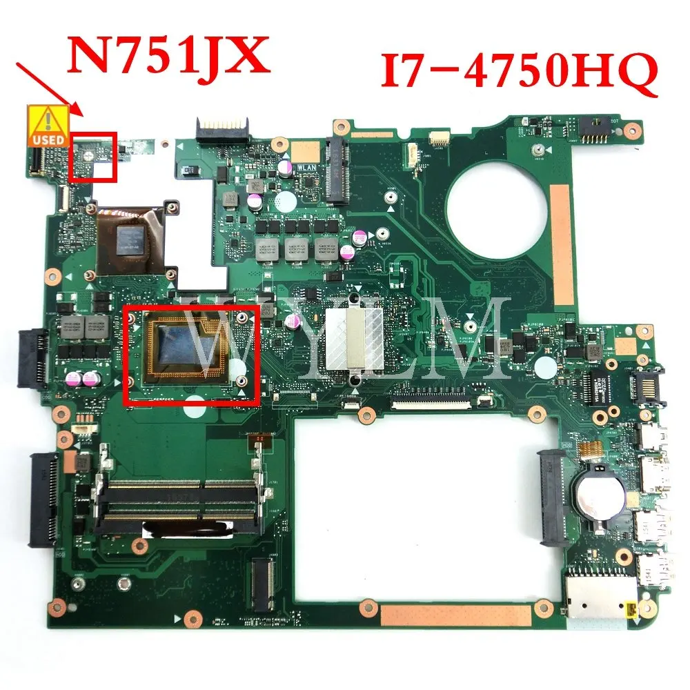 

Материнская плата N751JX для ноутбука ASUS N751JX N751J N751JK, б/у