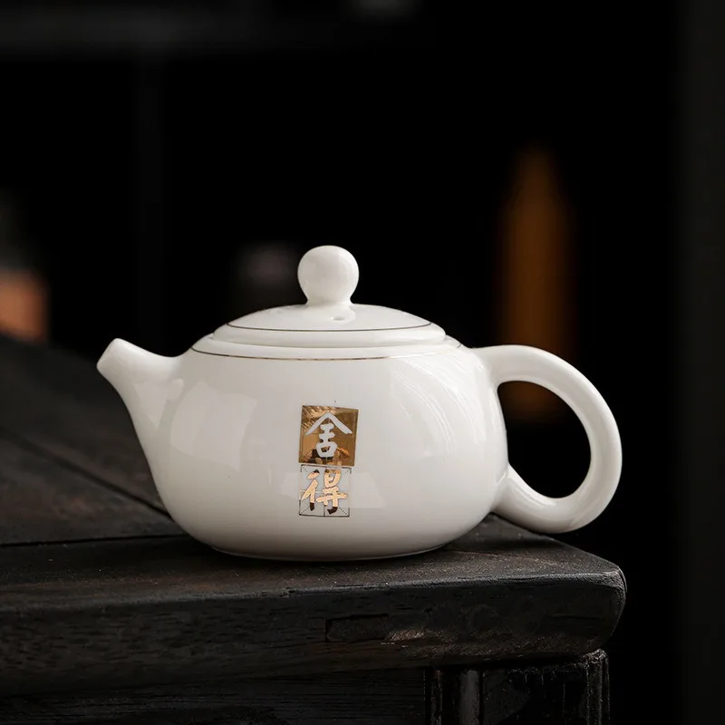 Dehua White Porcelain Xishi Pot Ceramic Covered Cup Tea Cup White Tea Set Fengming Teapot Tea Ceremony Accessores Gift Set Cups