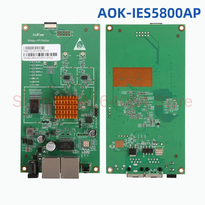 AOK-IES5800AP High-power 5.8G Wireless AP Bridge Motherboard Module CPE Client Repeater POE