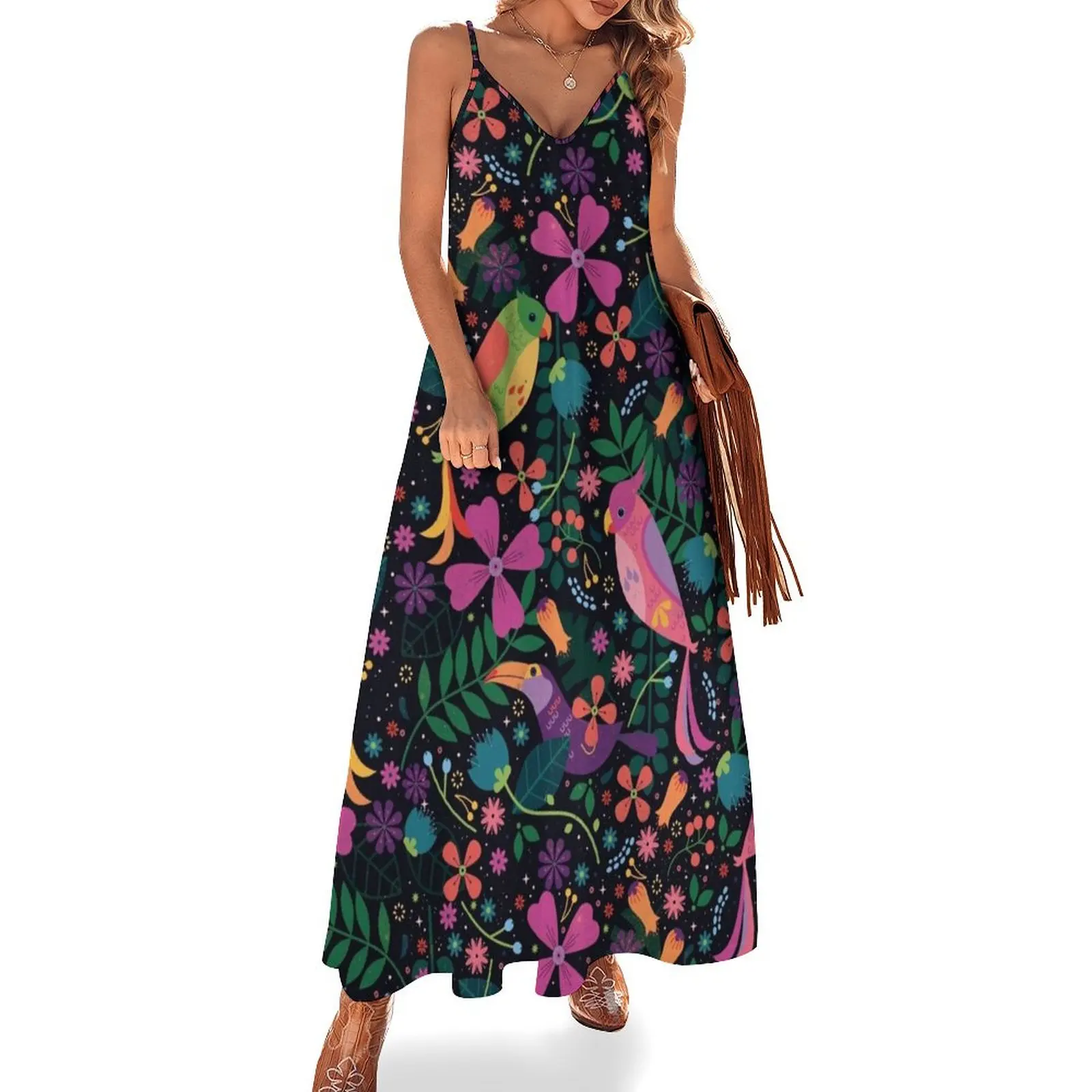 

Enchanted Birds Sleeveless Long Dress dress women summer 2025 evening dresses ladies Cocktail of dresses women dress