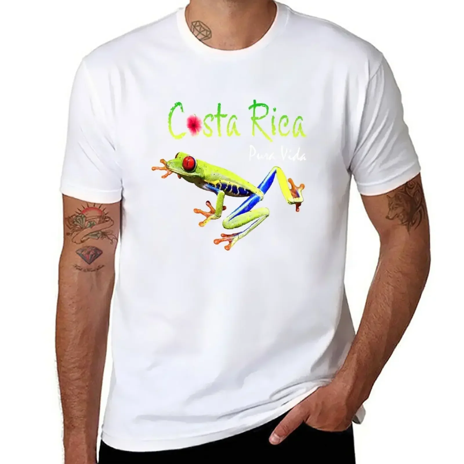 Costa Rica Pura Vida Travel Souvenir Vacation Frog Nature T-Shirt Aesthetic clothing blacks mens tall t shirts heavyweight hot