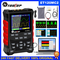 TOOLTOP ET120MC2 Dual Channel Digital Oscilloscope Signal Generator 120MHz 500MSa/S Mini AUTO Handheld Oscilloscope