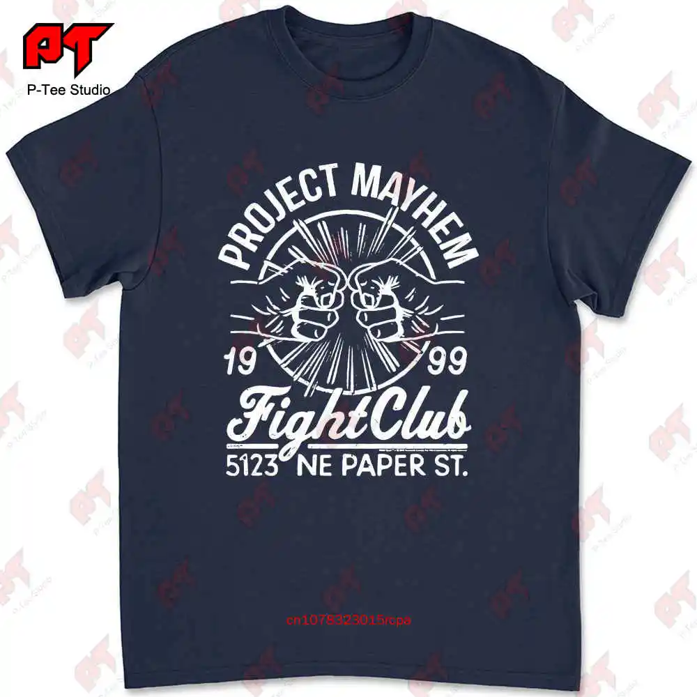 Fight Club Project Mayhem Fist Bump 1999 T-shirt LP0B