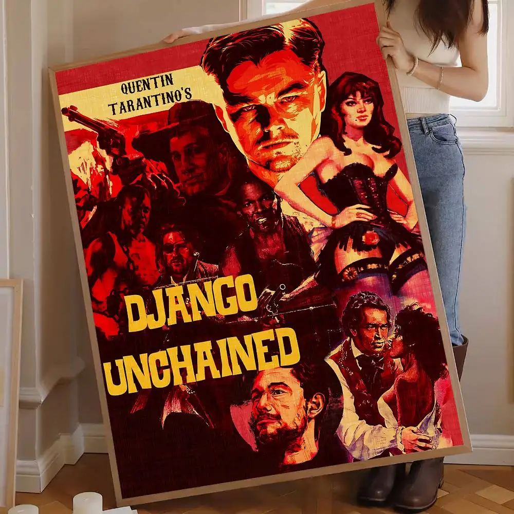 الفيلم الكلاسيكي D_Django U_Unchained Whitepaper ملصق HD جودة ملصق جدار الفن اللوحة غرفة الدراسة جدار ديكور #3