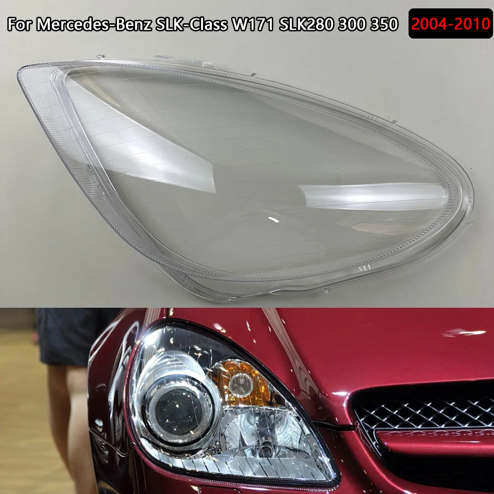 

Front Headlight Glass Cover Headlamps For Mercedes-Benz SLK-Class W171 SLK280 300 350 2004-2010 Transparent Shell Lens Case