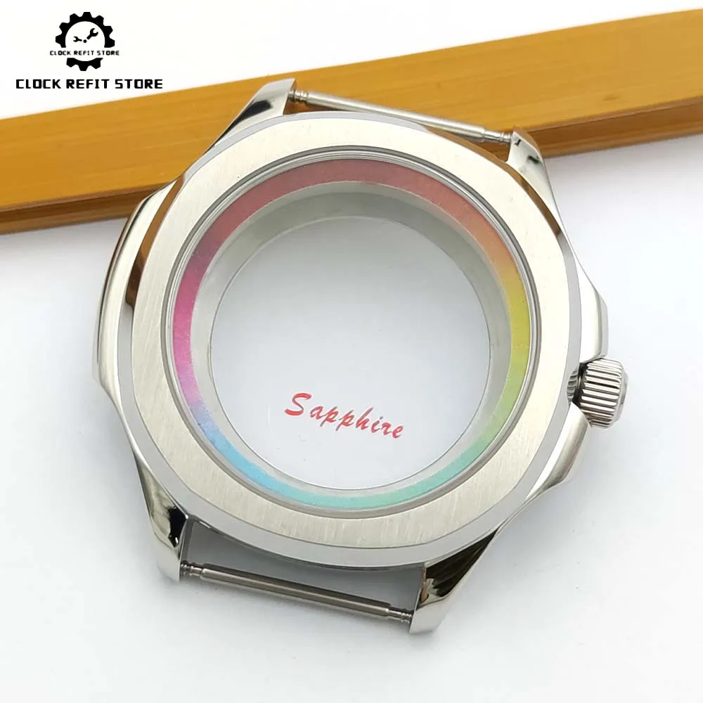 

Men's Case 42mm Sapphire Glass 316L Stainless Steel Silver Case For NH35 & NH36 Movement Case