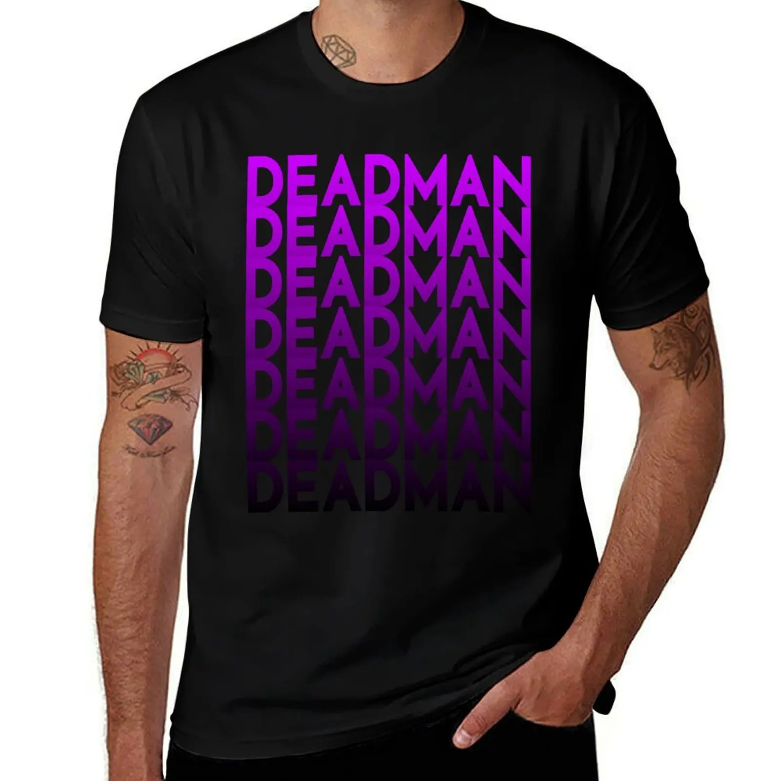 DEADMAN (Purple to Black) T-Shirt graphics street wear mens cotton t shirts