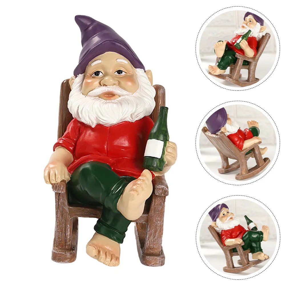 

Small Dwarf Ornament Resin Gnome Decorative Statue Outdoor Garden Fun Adorable Lawn Accessory Gnomes Decor Small Dwarf Ornaments