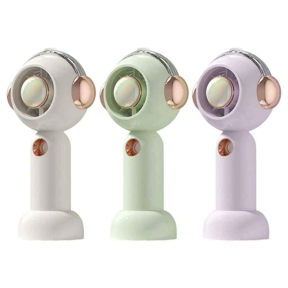 

Handheld Summer Cooling Fan USB Rechargeable Dual Mode Fan Mist And Dry Air Cute Design Fan for Travel Outdoor Gadget