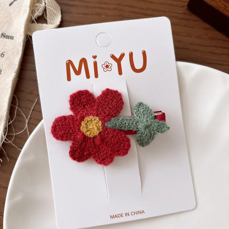 2026 bonito malha flor grampos de cabelo crianças meninas crianças grampos de cabelo pinos presilhas acessórios hairclip headwear ornamento