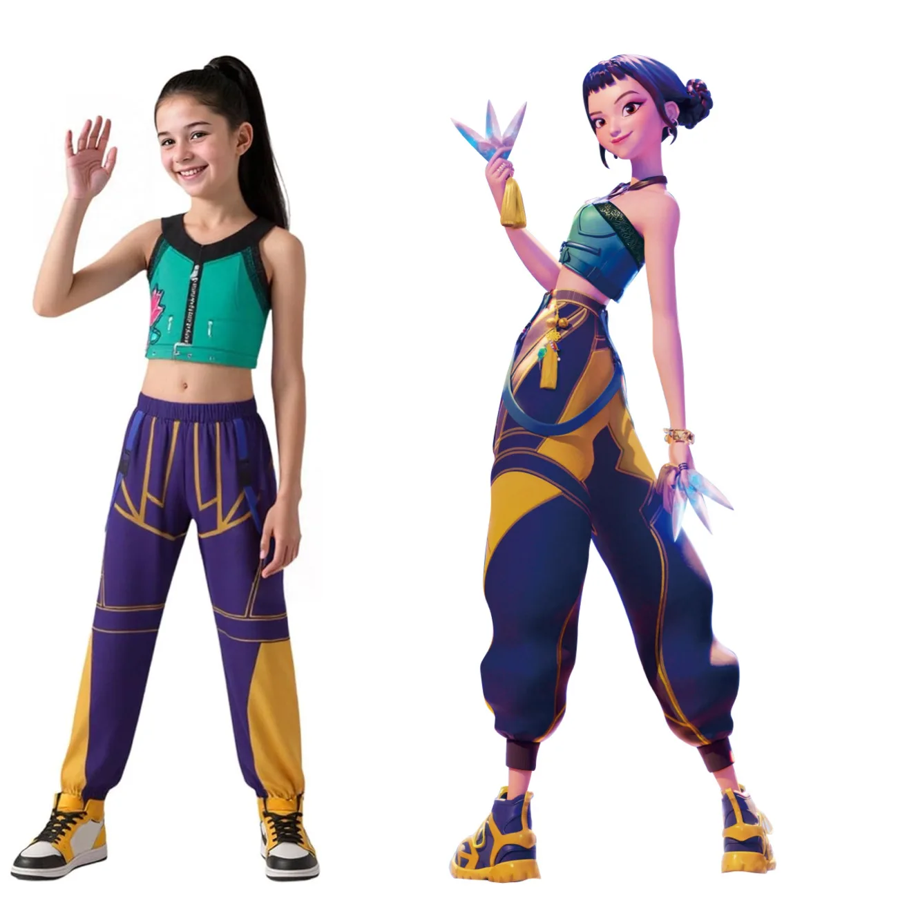

K-Pop Star Cosplay Costume Clothes Halloween Girl Pants Children Fantasia Christmas Party Clothes Idol Halloween Carnival Suit