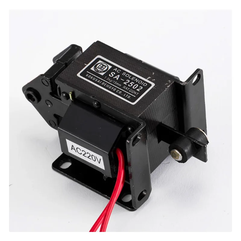 SA-2502 AC220V NEW AC Traction Electromagnet Push and Pull Force 1.5kg Stroke 15mm