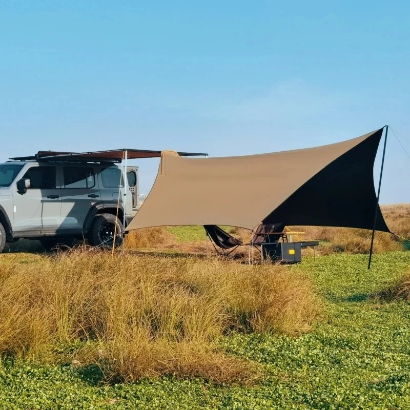 

Khaki Multifunctional Oversized 20㎡ Beach Awning Tent Awning Car Side Awning Camping Tent