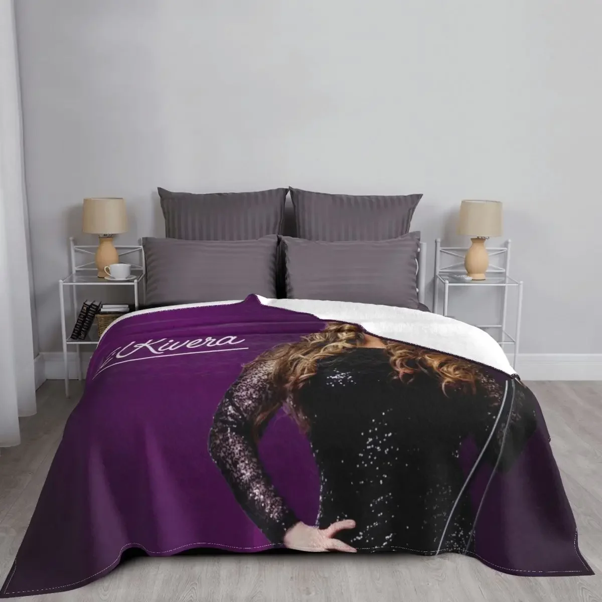 Jenni Rivera Latin Baby Blanket, Glutnel Singer, Vintage All Season, Portable, Super Warm Throw Blanket for Bed, Outdoor, Couvre-lit