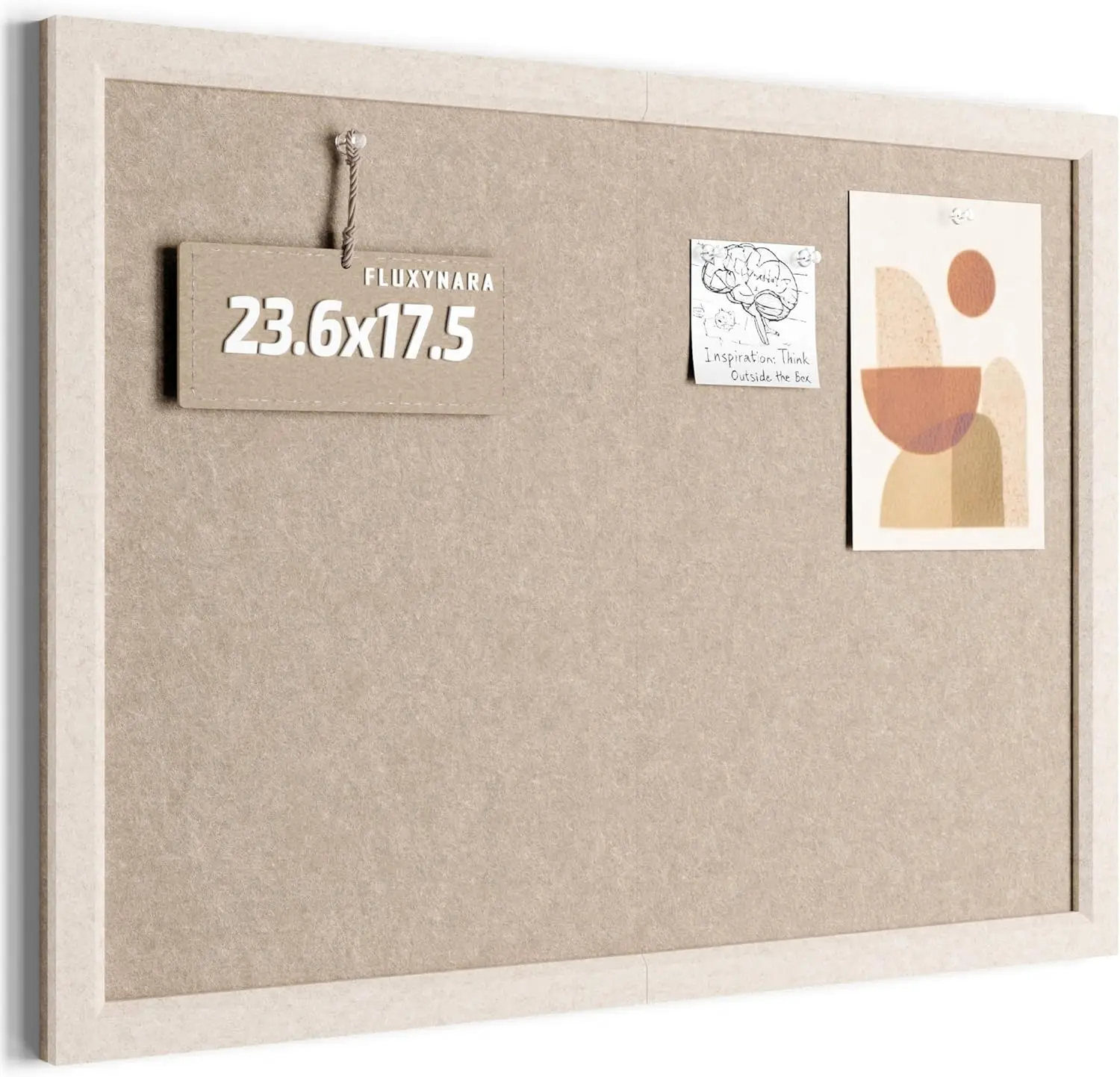 

Felt Bulletin Board 23.6"x17.5" Foldable, Pin Board for Home Office Classroom Kitchen Wall Decor Deep Camel